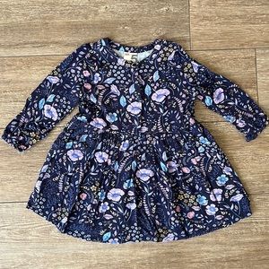 Navy Floral Dress